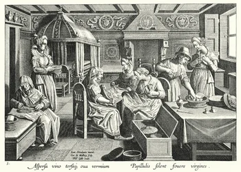 The handling of the eggs of silkworms