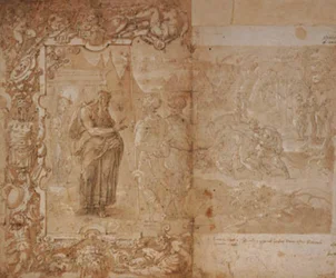 Drawing for a Tapestry with the Story of Ulysses and Diomedes