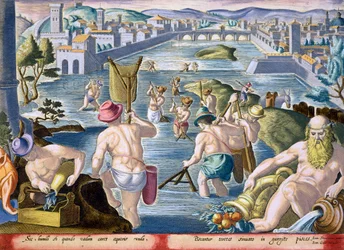 Fishing in Shallow Waters Using Nets, plate 96 from 
