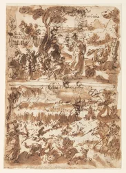 Above: Erminia and the Shepherd; Below: Atalanta Hunting the Calydonian Boar