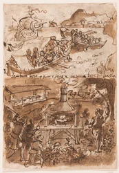 Collecting Bitumen, from Pliny