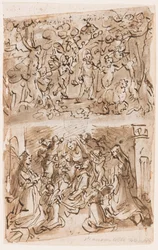 Young St. John the Baptist Guided by Angels in the Desert; Sacra Conversazione with Sts. Barbara and Catherine; Cruxifiction; Christ Healing Paralytics Near the Pool of Bethesda