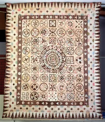 Patchwork bedcover, Ireland, 1850-60