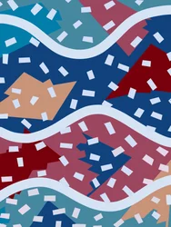 Pool coloured wavey, 2010