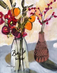 Still Life with Mason Jar and Flowers, c. 2020