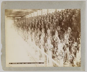 A thousand idols in Sanjusangendo, Kyoto, Japan