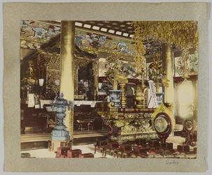 Inside a Buddhist Temple, Ikegami, Tokyo, Japan