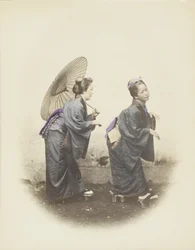 Japanese women in traditional dress