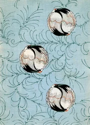 Abstract Cranes on a Blue Background