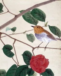 Bird and flowers