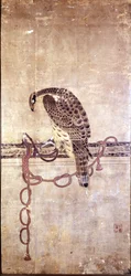 Falcon. 15th century Japanese work by Daysen. Genoa, Museo Chiossone.