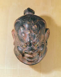 Gigaku mask, Nara Period