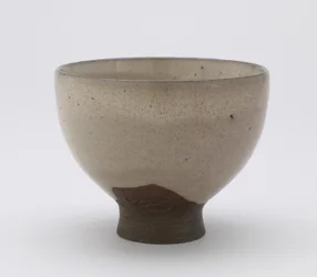 Inkyuzan ware tea bowl in Goki shape, with impressed cipher, Tea bowl (gokijawan)
