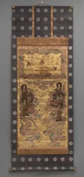 Mural Painting: Descent of Twenty-Five Bodhisattvas, 18th Century