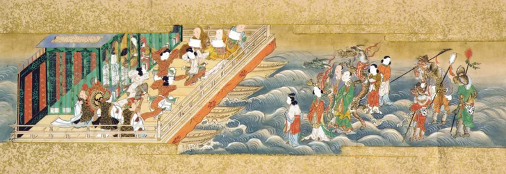 One of Three Miniature Handscrolls Depicting the Story of Taishokkan