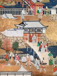 Osakazu Byobu - Japanese Eight-Panel Folding Screen