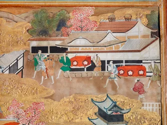 Osakazu Byobu - Japanese Eight-Panel Folding Screen