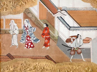 Osakazu Byobu - Japanese eight-panel folding screen