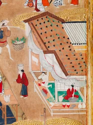 Osakazu Byobu - Japanese eight-panel folding screen