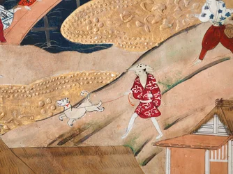 Osakazu Byobu - Japanese eight-panel folding screen
