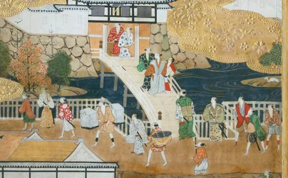 Osakazu Byobu - Japanese eight-panel folding screen