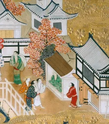 Osakazu Byobu - Japanese eight-panel folding screen