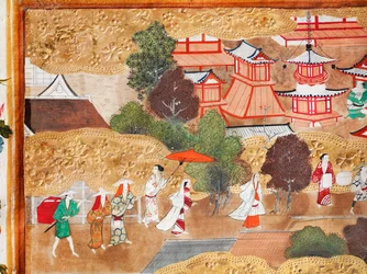 Osakazu Byobu - Japanese eight-panel folding screen