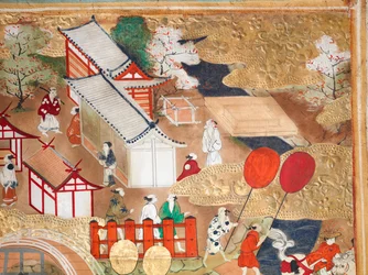 Osakazu Byobu - Japanese eight-panel folding screen