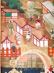 Osakazu Byobu - Japanese eight-panel folding screen