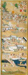 Osakazu Byobu - Japanese eight-panel folding screen