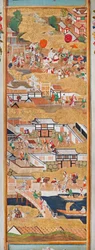 Osakazu Byobu - Japanese eight-panel folding screen