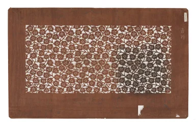 Paper stencil (katagami), late 19th century