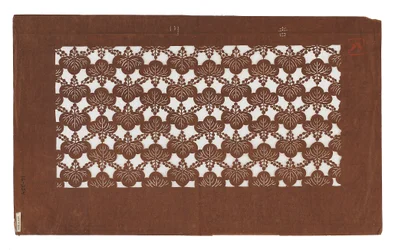Paper stencil (katagami), late 19th century