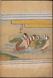 People Riding Dragons, Illustration from the Taishokkan