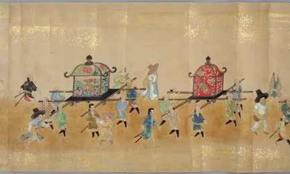 Sixth Korean Embassy to Japan in Meireki 1 at the time of Tokugawa Ietsunas succession in 1651, possibly by Kano Masunobu (1625-94) (detail)