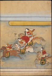 Soldiers on horseback, illustration from the 