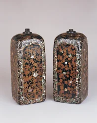 Two rare large square tokkuri, Momoyama Period, late 16th century
