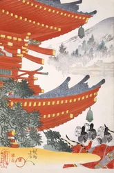Warriors Depart, from a 19th Century Album of Woodcuts