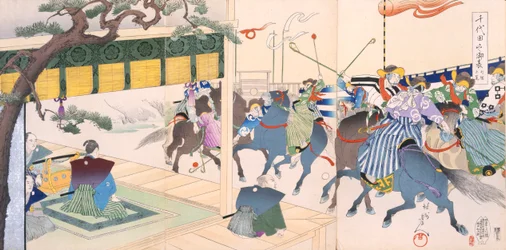 Warriors playing a kind of polo