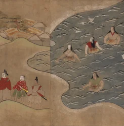 Women in Sea, Illustration from the Taishokkan