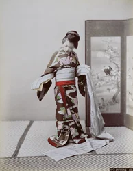 Young Japanese Girl Dressing, late 19th century