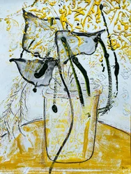 Fleur De Sel No. 08 Gold Black White Monotype