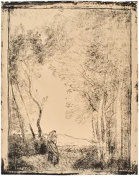 Young Mother at the Entrance to a Forest