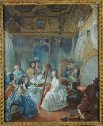 Marie-Antoinette in Her Apartments in Versailles, Surrounded by Members of Her Court