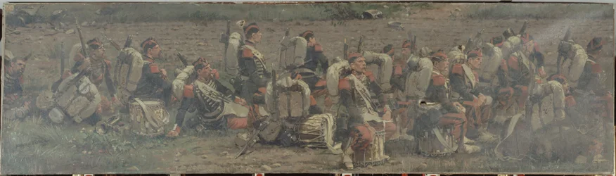 Military scene: the drums of the 1st Regiment of the Grenadiers de la Garde (fragment of the Rezonville panorama)