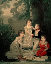 Four children of Joachim Murat and Caroline Bonaparte (from left: Letizia)
