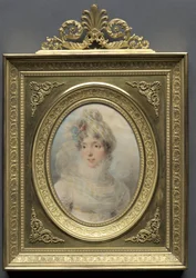 Portrait of a Woman in a White Dress