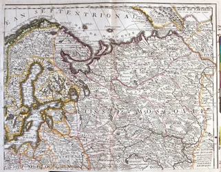 Map of Moscow, the Kingdom of Sweden, the Baltic Provinces and Part of Poland