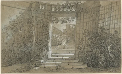 Landscape with a Staircase and a Balustrade