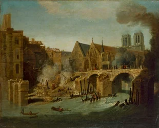 The Petit Pont After the Fire of 1718